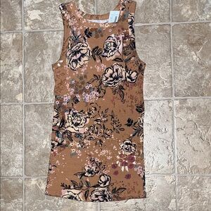 **Last chance** NWT Maurices Floral Print Sleeveless tank top  - Brown and Pink